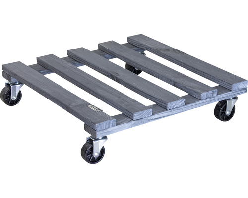Wagner plantenwagen 38 x 38 x 9,5 cm hout antracietgrijs