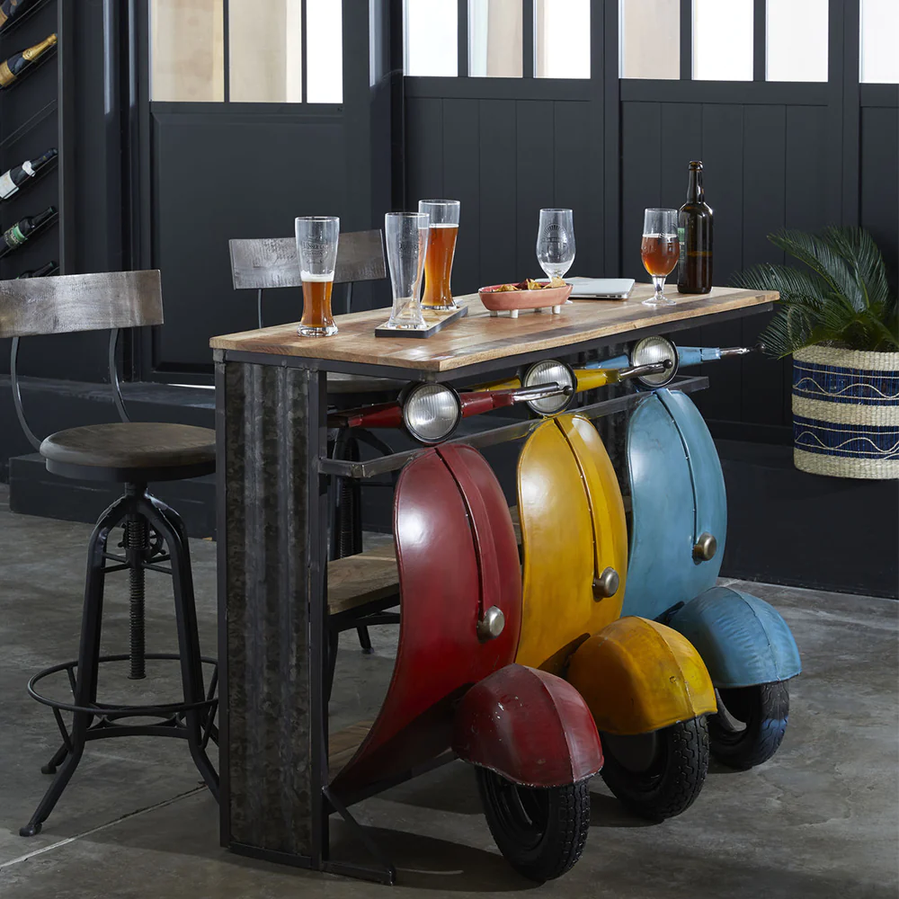 Set de 4 verres et sa planche de service Autour de la bière Amadeus