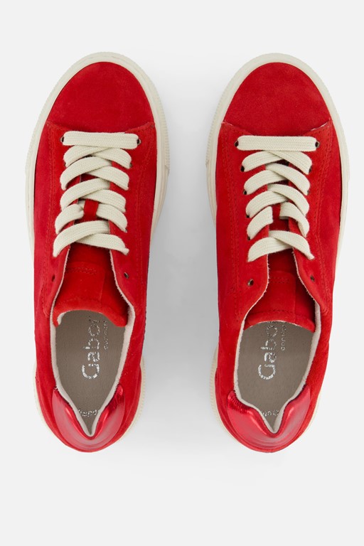 Gabor Sneakers rood Suede
