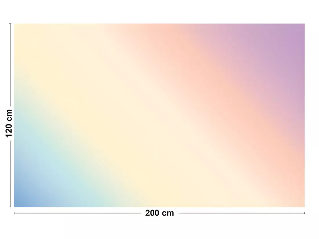 Tapis Vinyle Large l120xH200cm - Rainbow - Vinyle