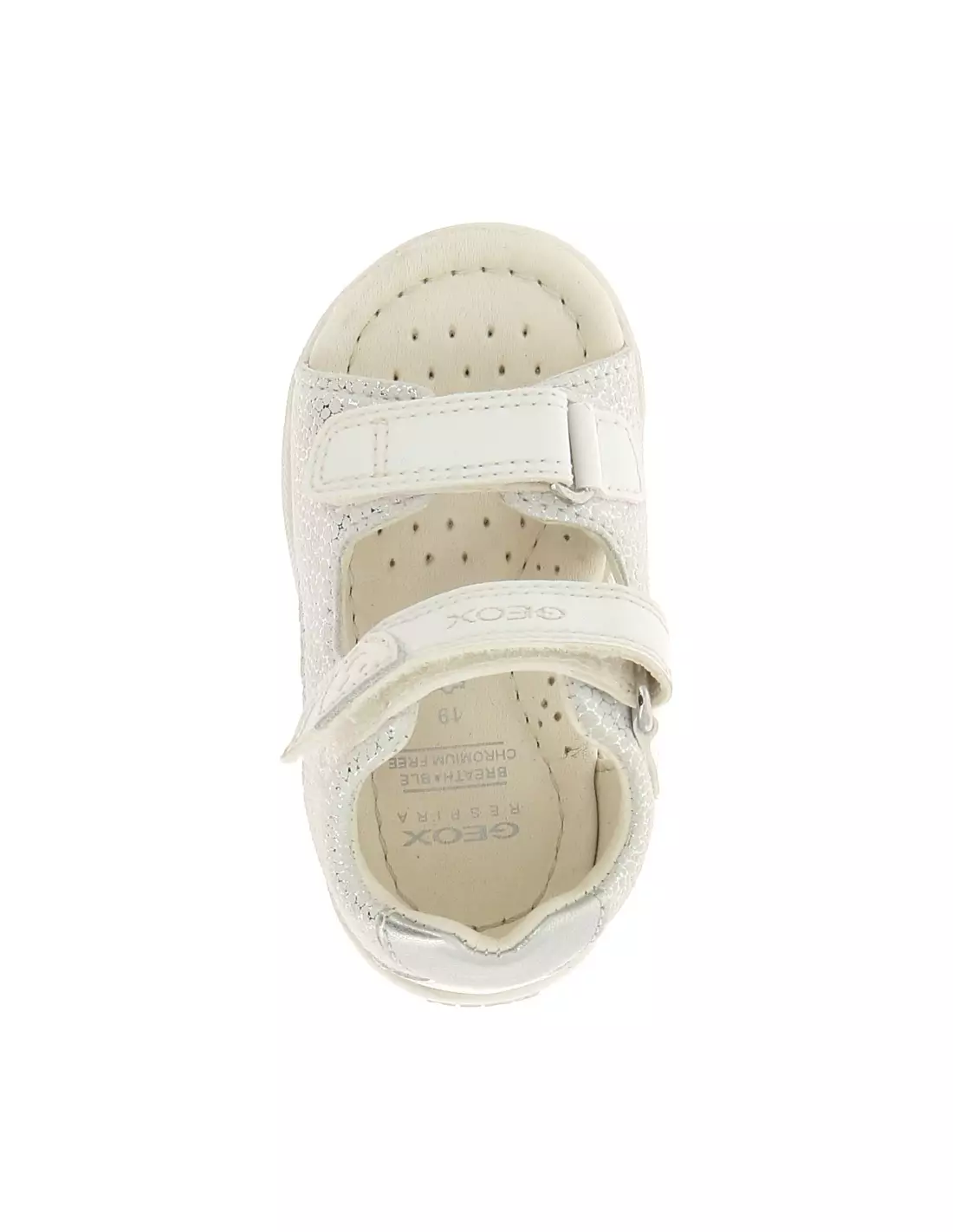 GEOX MACCHIA - Sandales & nu-pieds Offwhitesilver