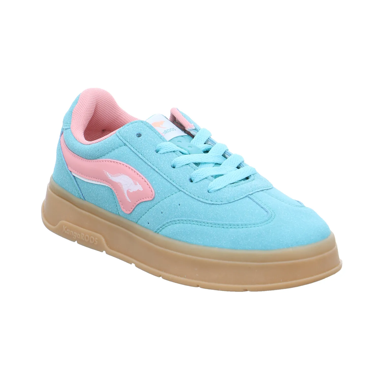 KANGAROOS Mädchen-Halbschuh Binder Türkis Lederimitat  Sneaker