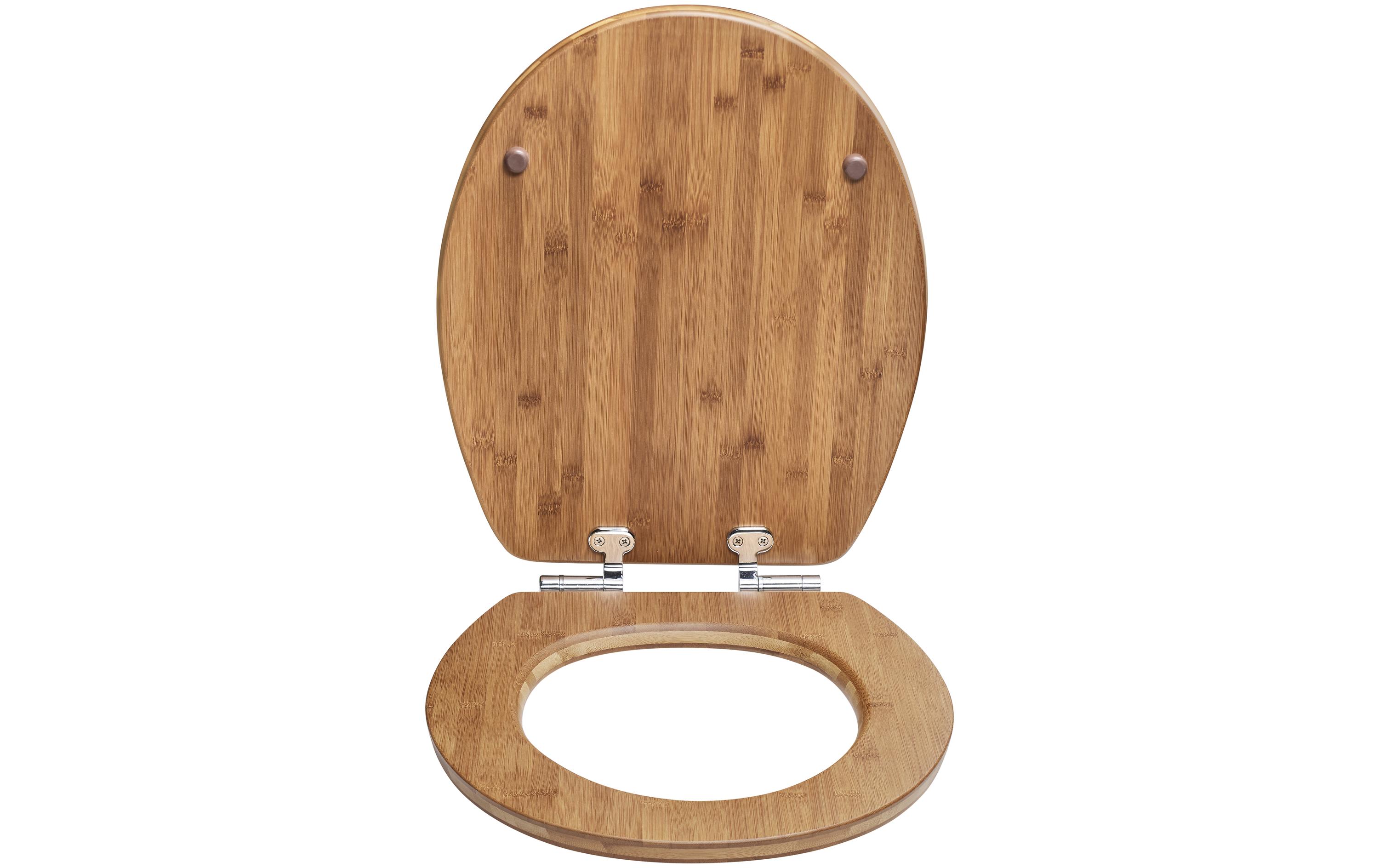 Toilettensitz Lyon mit Absenkautomatik, Braun<br>WC-Sitz aus Holz