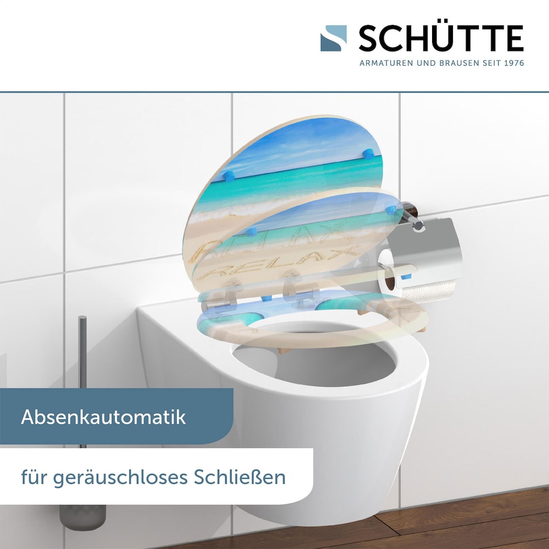 SCHÜTTE MDF WC-Sitz mit Holzkern Relax, Absenkautomatik