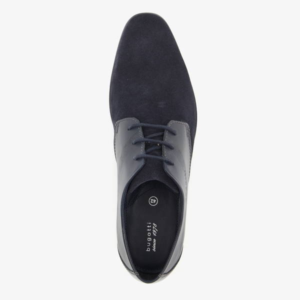 Bugatti leren heren veterschoenen suede/glad leer