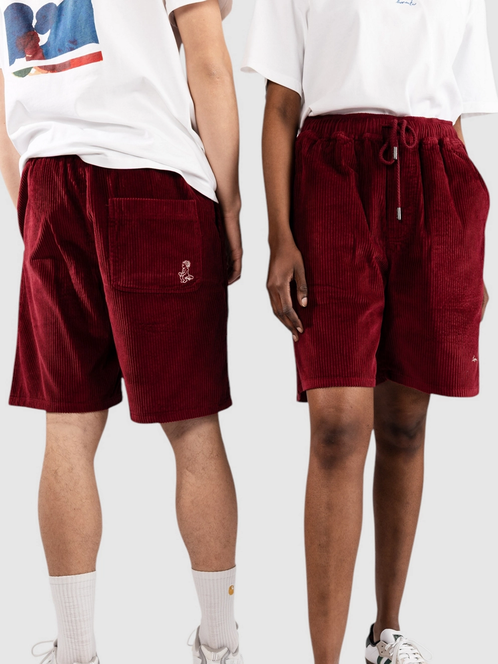 Ementa SB Magoado Cord Shorts burgundy