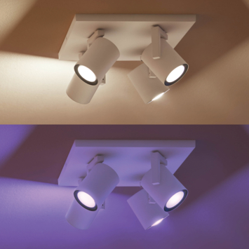 Philips Hue opbouwspot Argenta wit - wit en gekleurd licht 4.2W - 4 spots