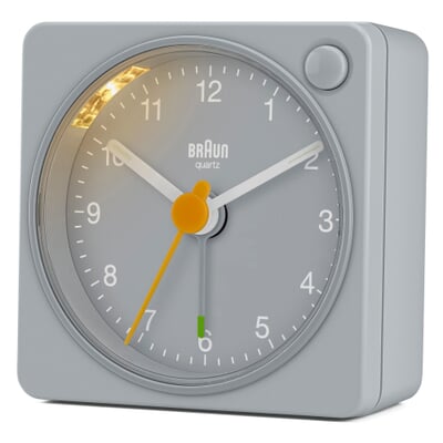 Wecker Braun, analog, Grau/Grau