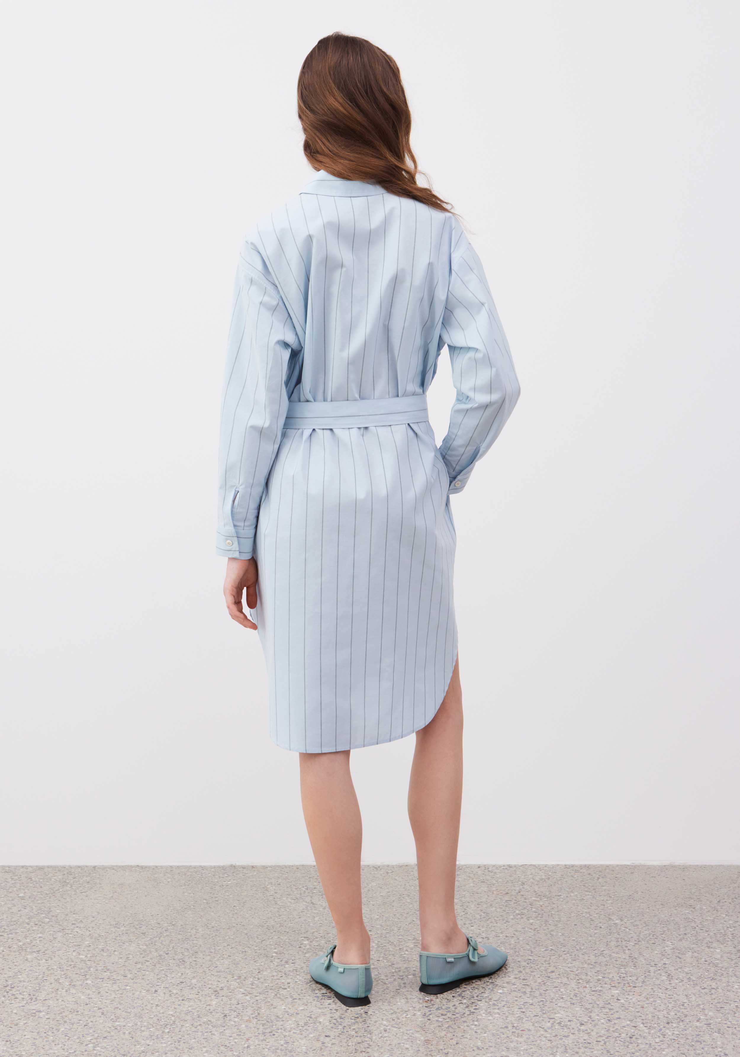 Lavie Hemdkleid Ono Striped Sky/Dunkelgrün