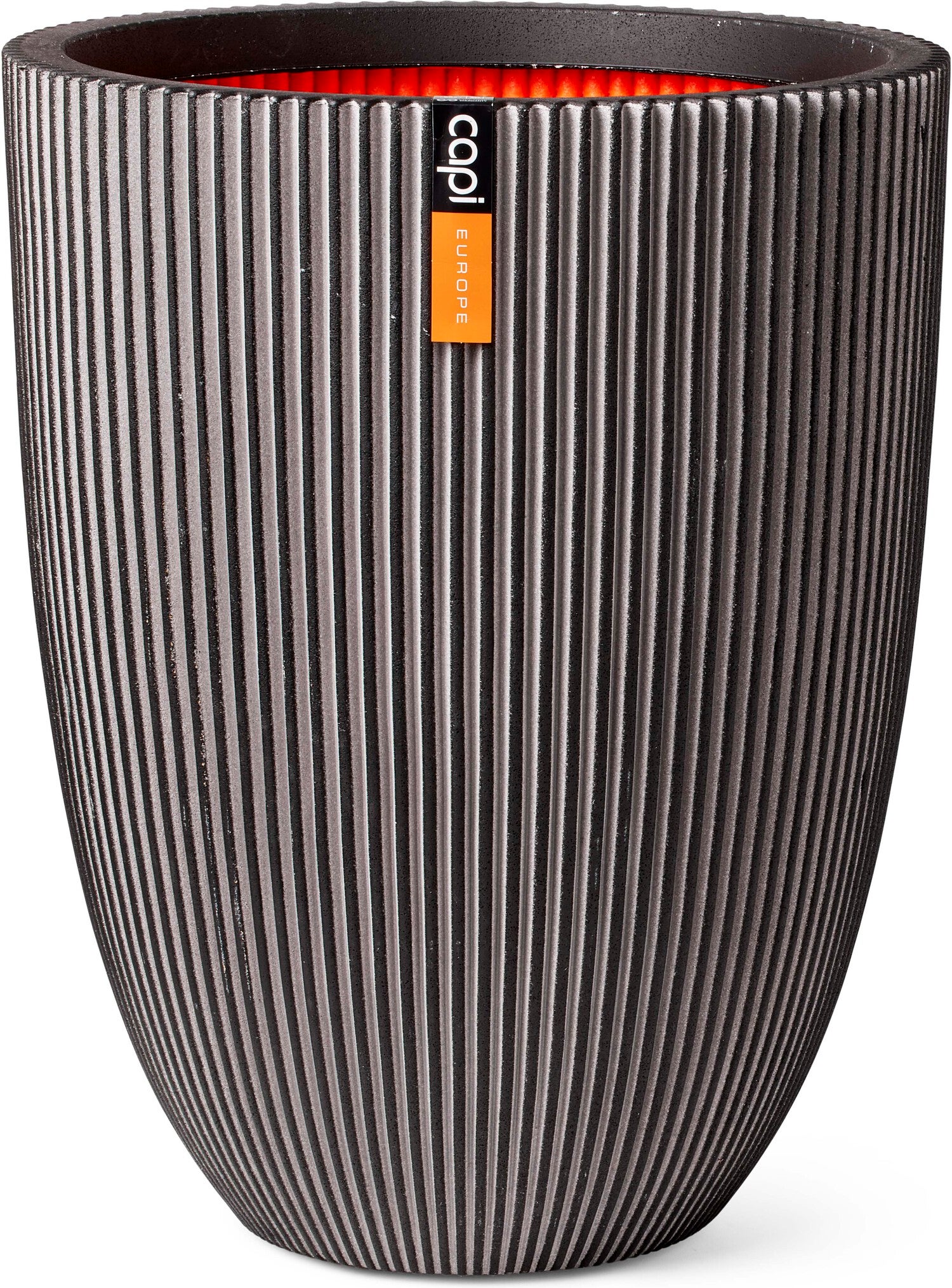 Capi Europe bloempot Groove antraciet D 46 H 58 cm