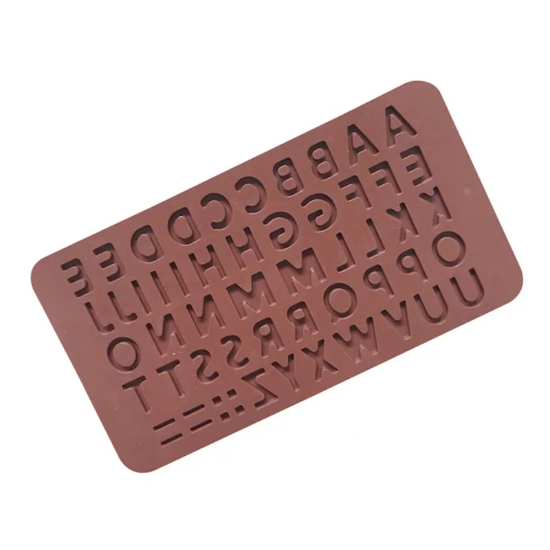 (56-fach) Silikon 3D Pralinen Form für Fondant / Schokolade Kuchen   Muffin Dekoration - Buchstaben