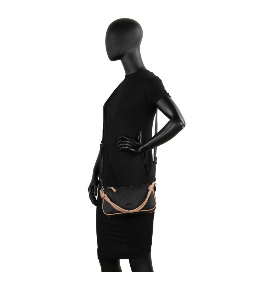 Bolsa de ombro feminina Skpat com 2 alças intercambiáveis 311878 Preto/Taupe
