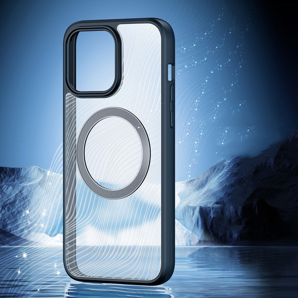 iPhone 15 Pro Max MagSafe Hybrid Hardcase Hülle TPU Bumper   Kunststoff Rückseite mit Kameraschutz - Schwarz / Transparent