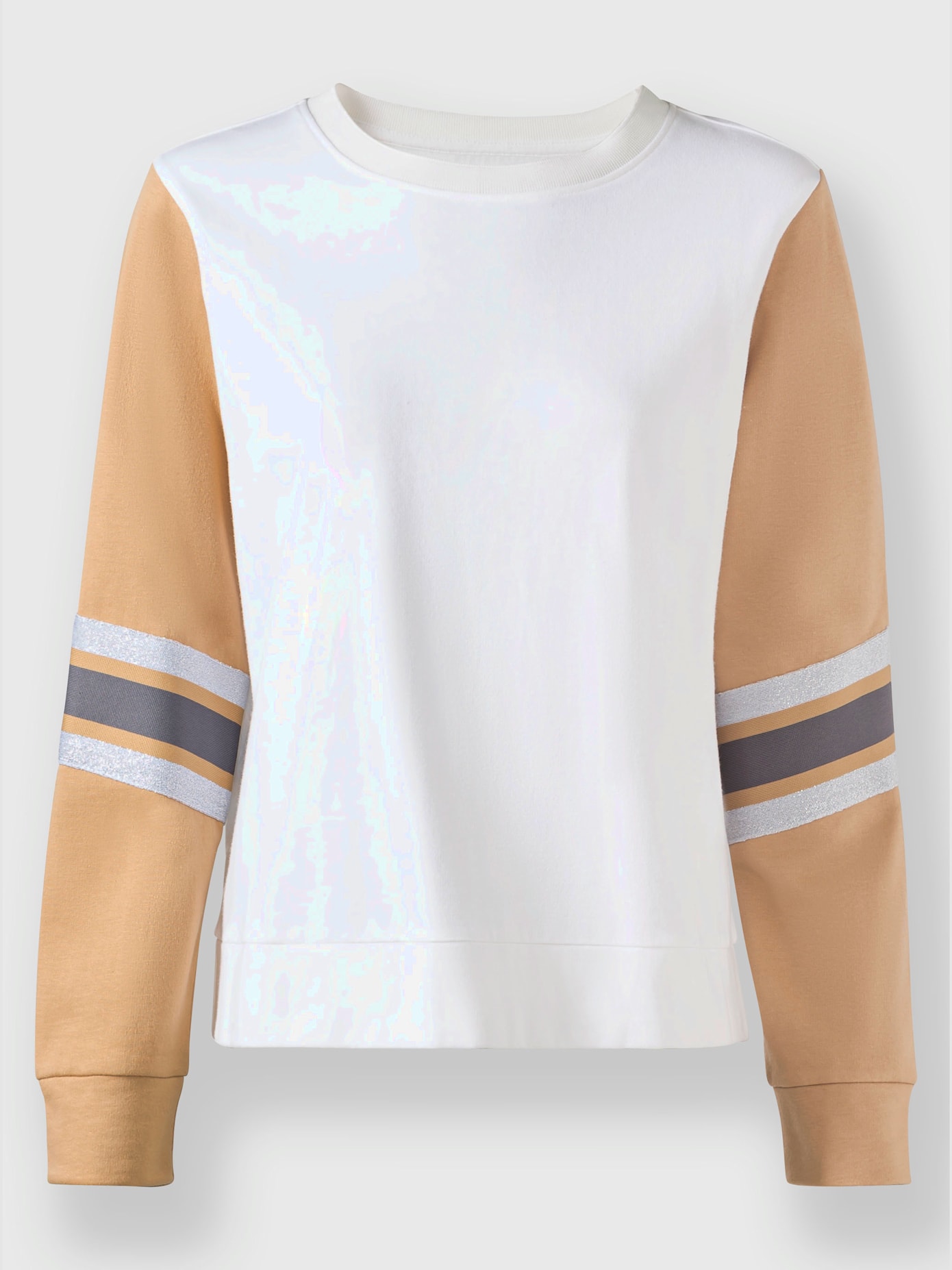 Sweat-shirt rayures contrastées aux manches
