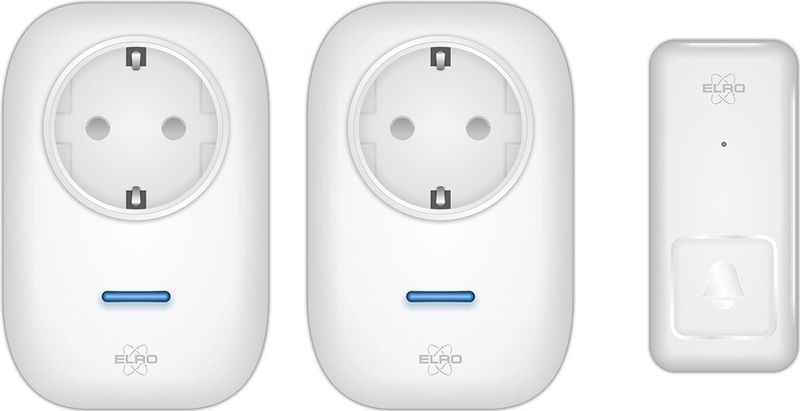 ELRO DB4000 Draadloze Kinetische Deurbel Set – met 2x Plug-in Ontvanger met Stopcontact – Geen Batterijen nodig