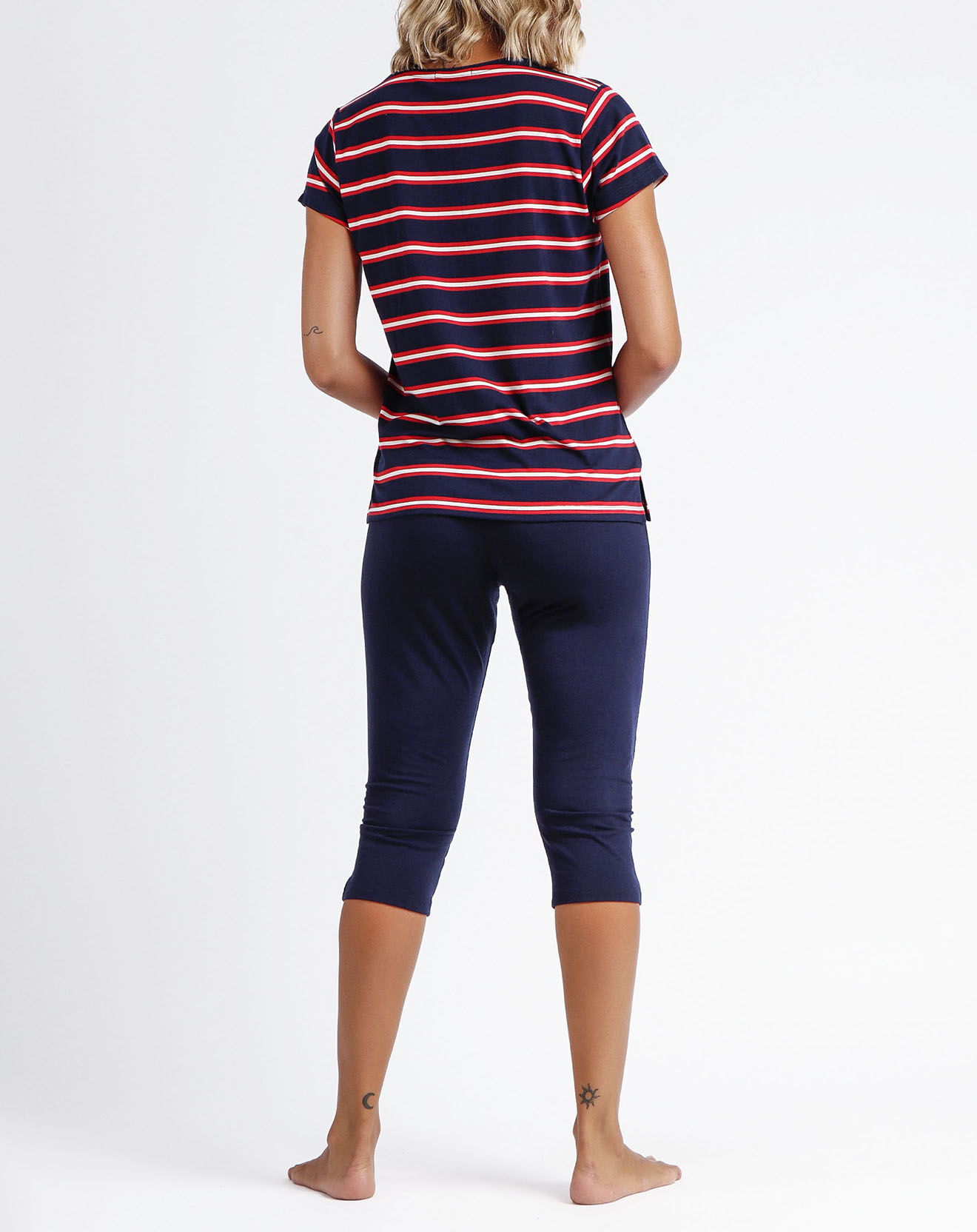 Admas Pyjama T-Shirt & Pantacourt bleu marine