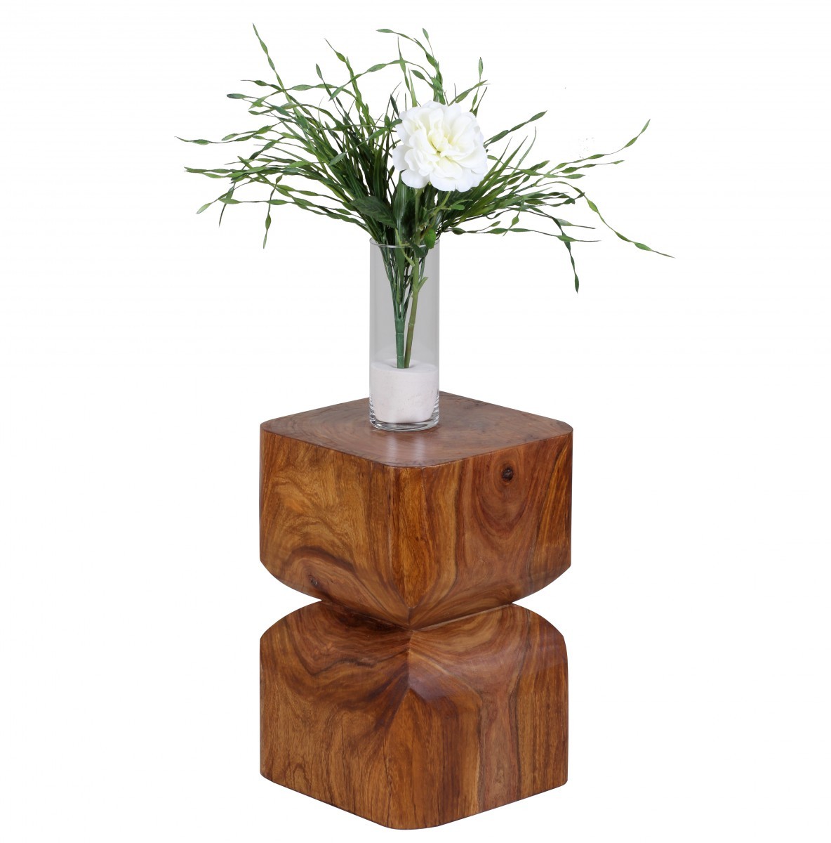 Beistelltisch - Sheesham massiv gebeizt - 30 cm breit