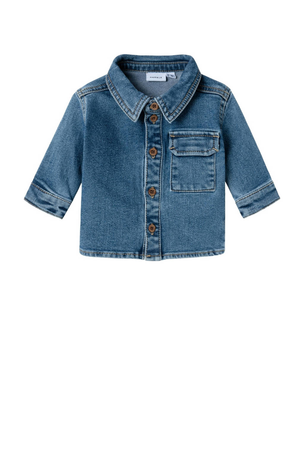 NAME IT baby denim overhemd NBMKNUD dark blue denim