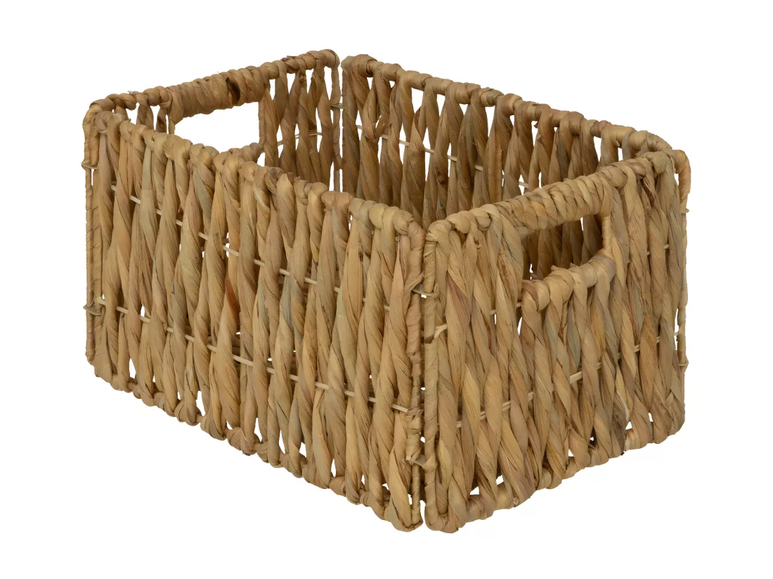 Panier de rangement Beige en roseau L 34 cm