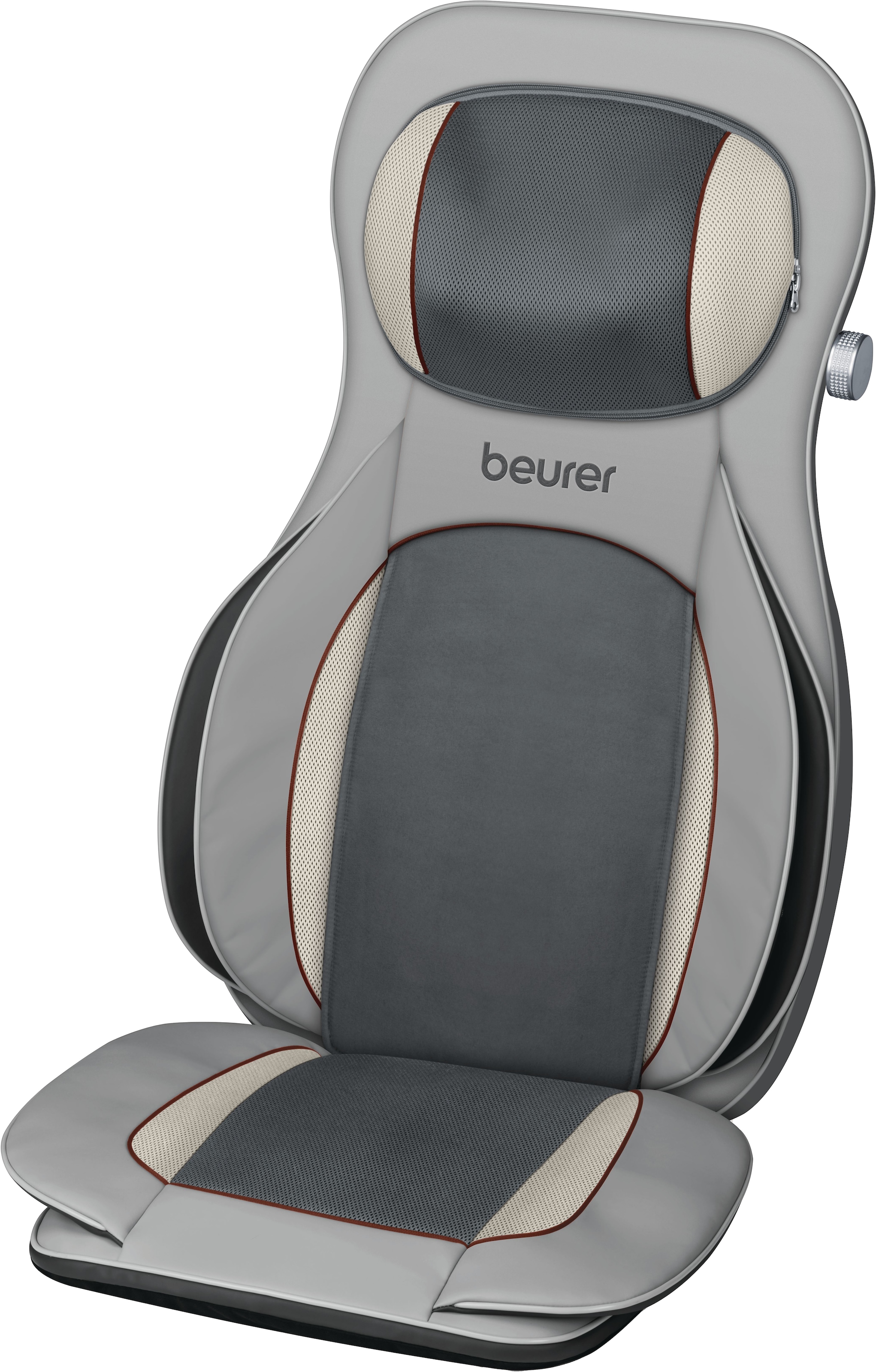 BEURER Shiatsu-Massagesitzauflage »MG 320 mit zuschaltbarer Wärmefunktion, Timer und Abschaltautomatik« 3-in-1: Shiatsu-, Luftkompressions- und punktuelle Massage