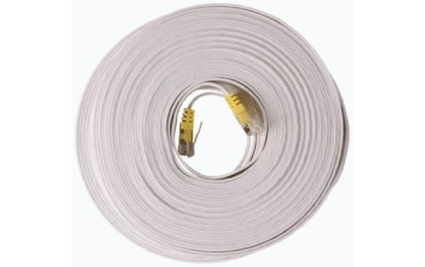 Patchkabel RJ-45 - RJ-45, Cat 6A, UTP, 15 m, WeissEthernet-Kabel