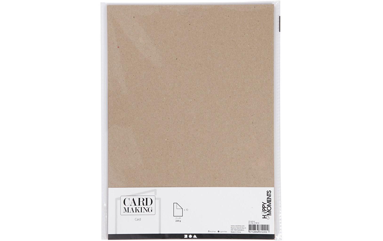 Fotokarton A4, 10 Blatt, NaturBastelpapier