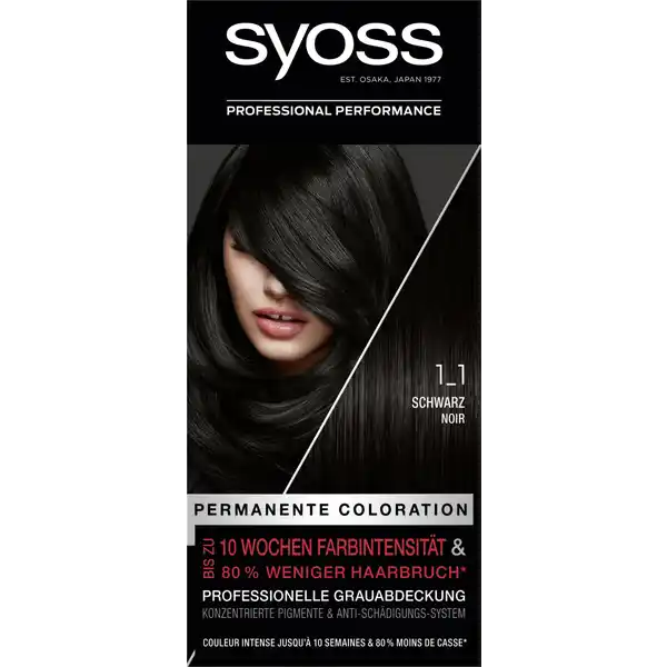 Professional Performance permanente Coloration 1_1 Schwarz