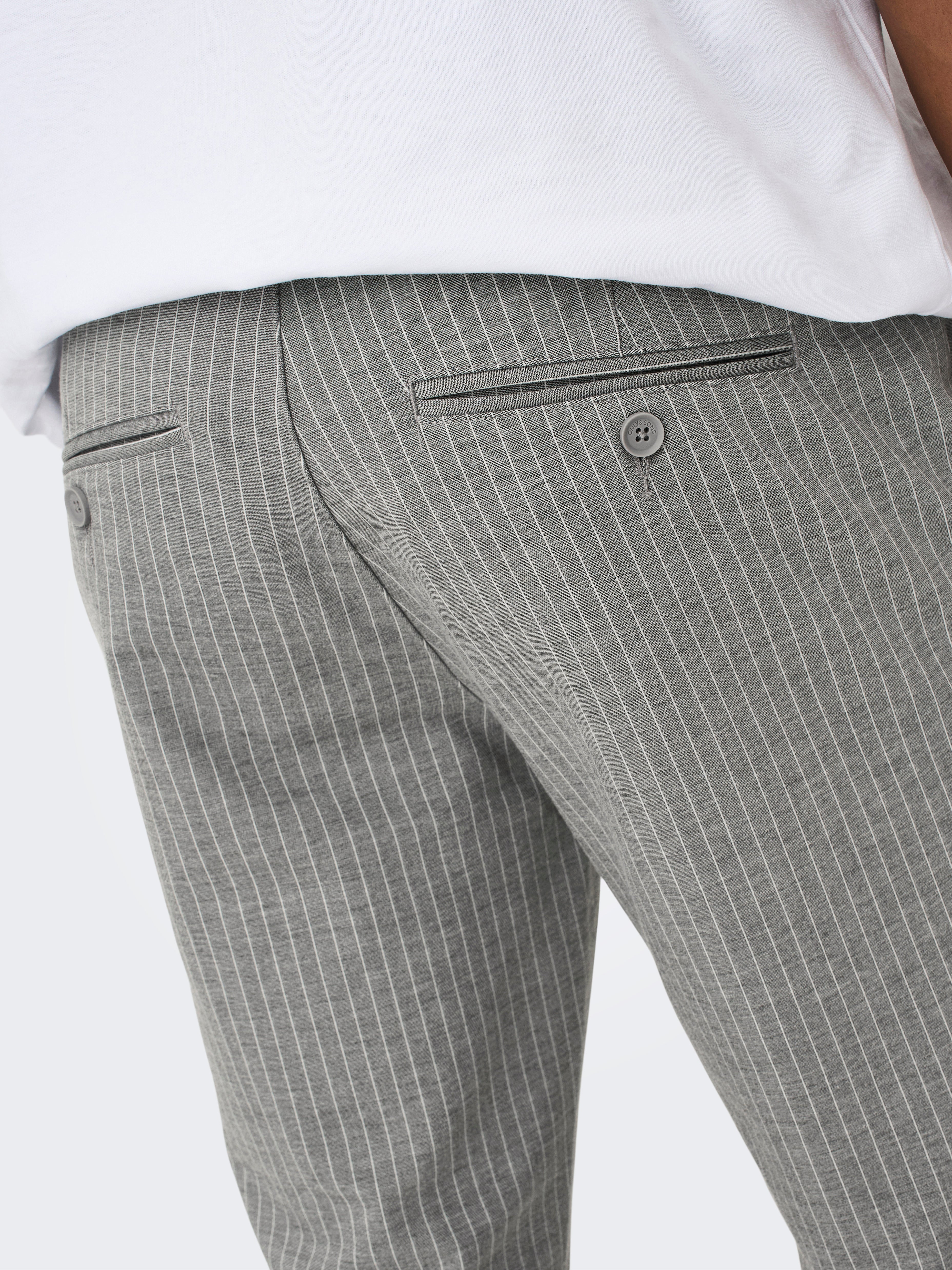 ONSMARK Verjüngt Chino Hose Light Grey Melange