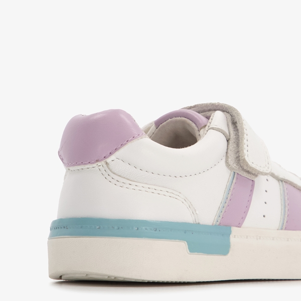 TwoDay leren meisjes sneakers wit lila