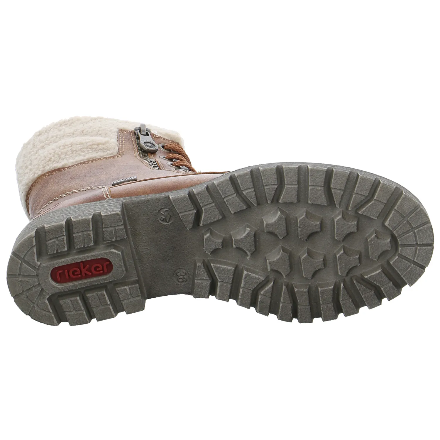 RIEKER Boot Cognac Lederimitat  mit Rieker-TEX