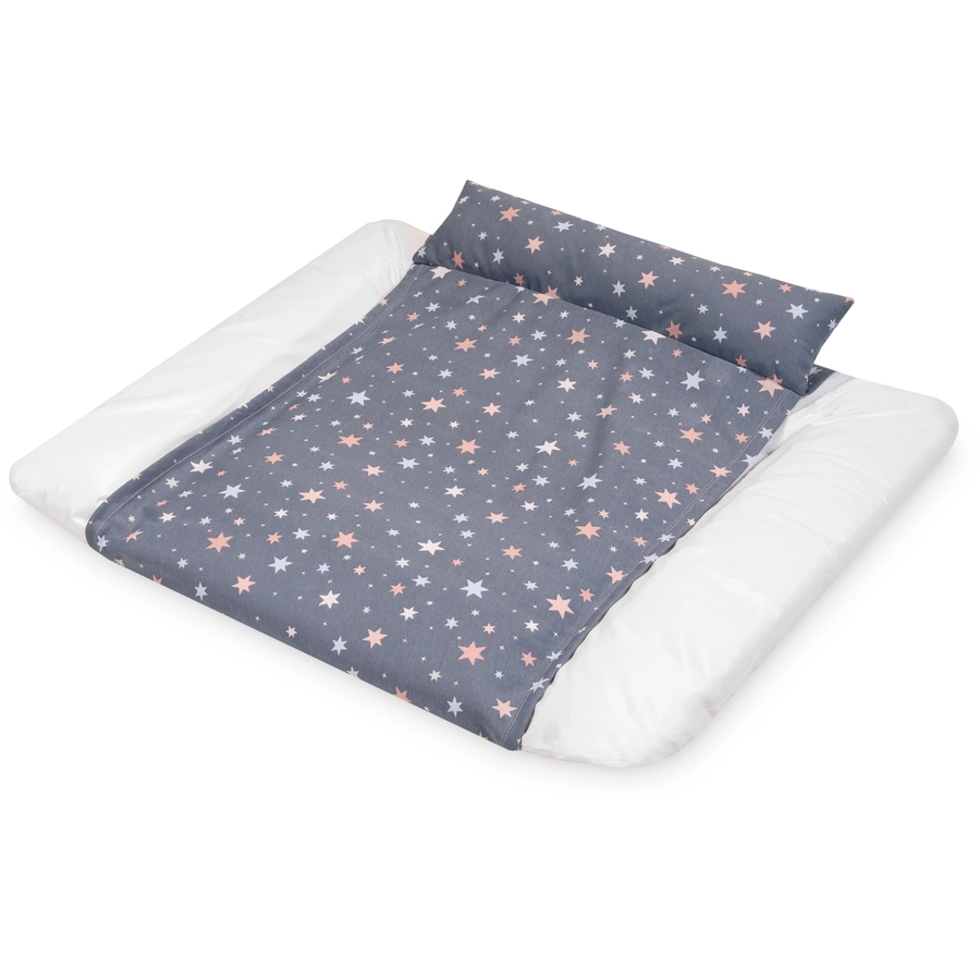 JULIUS ZÖLLNER Jersey Bezug Loop Comfy für Wickelauflagen Softy Shiny Stars 85 x 75 cm