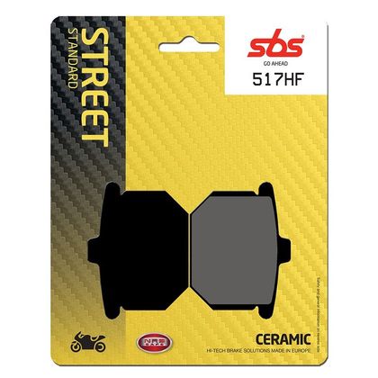 Plaquettes de freins SBS 517HF Organique avant/arrière (selon modèle)