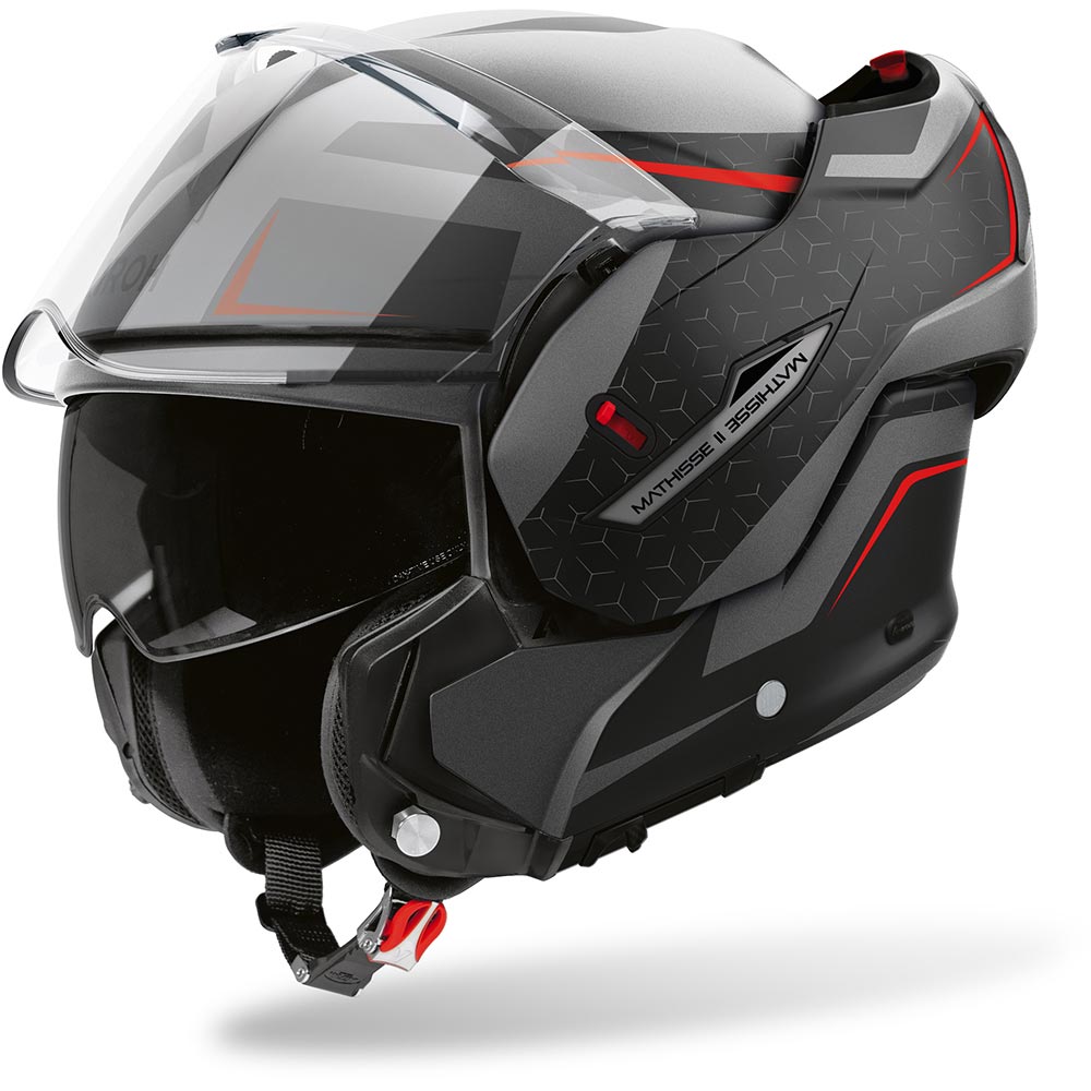 Airoh - Casque Mathisse II Magnet Gris / Noir / Rouge / Mat