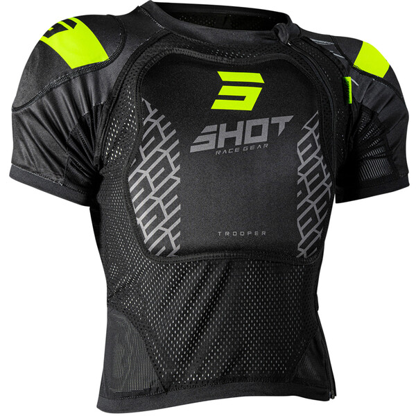 Shot - Gilet de protection enfant Trooper Kid Noir / Jaune fluo