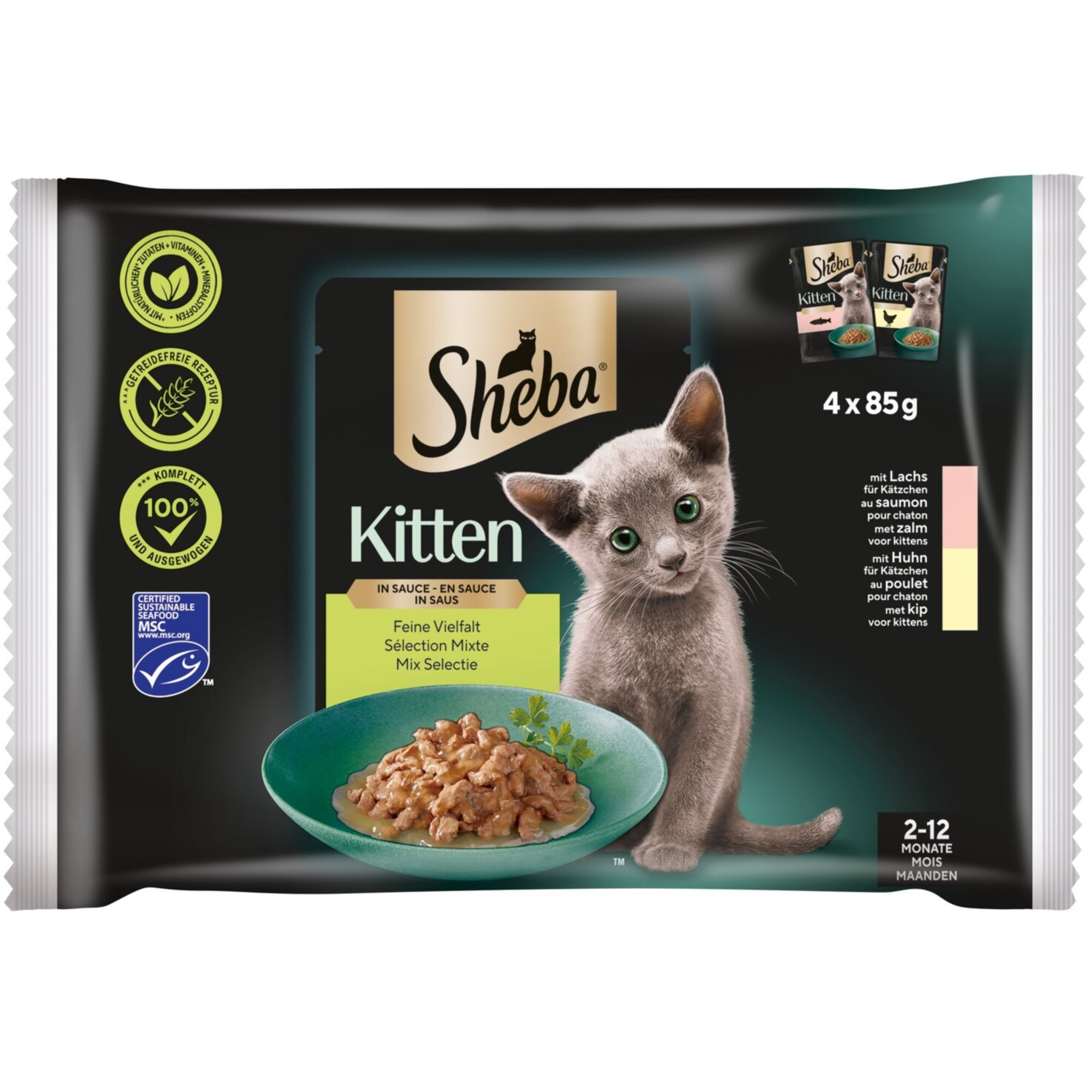 Sheba Kitten Sauce Feine Vielfalt 4x85g