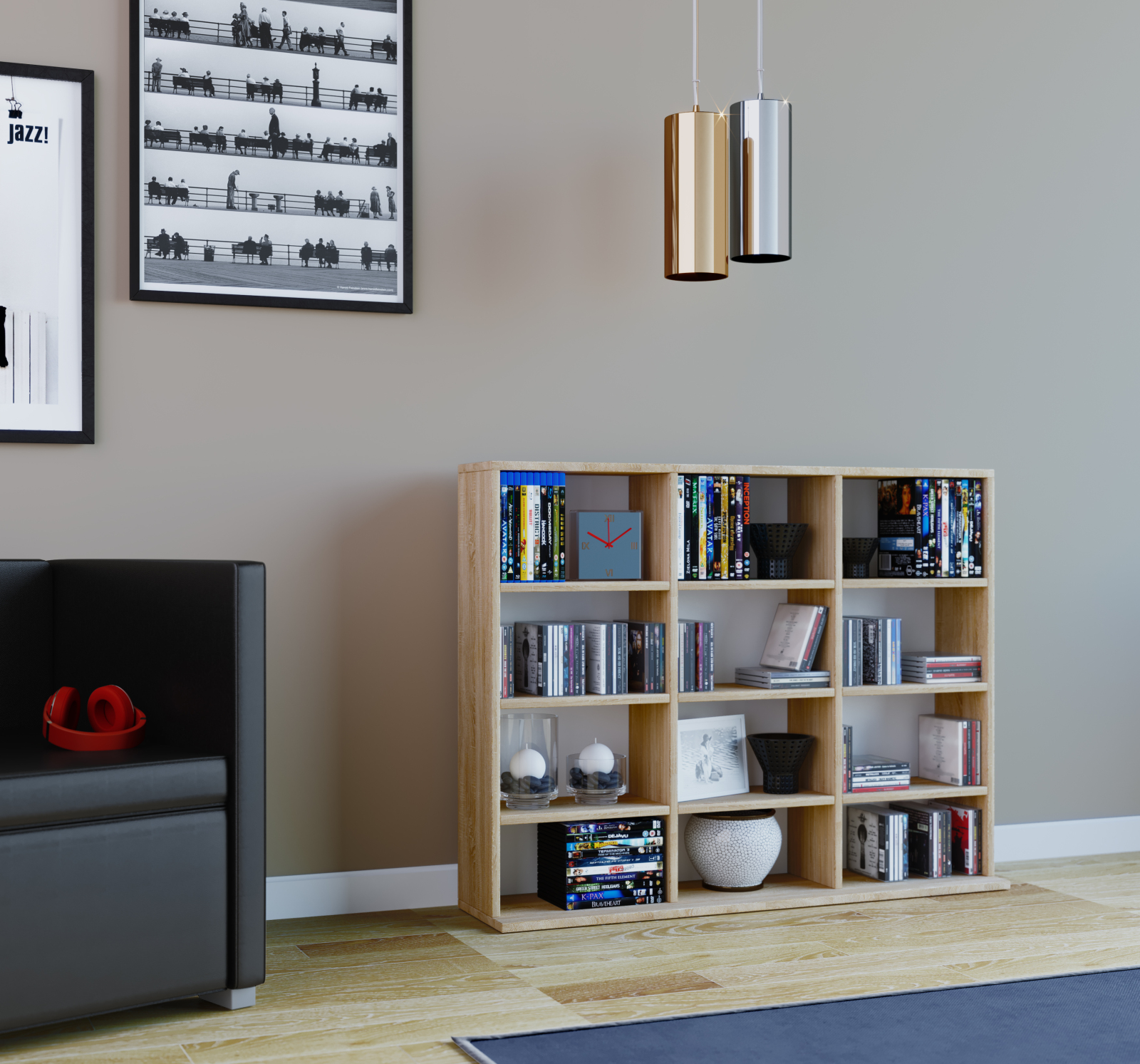 Regal MEGOSA MINI - Sonoma Eiche - 102 cm breit