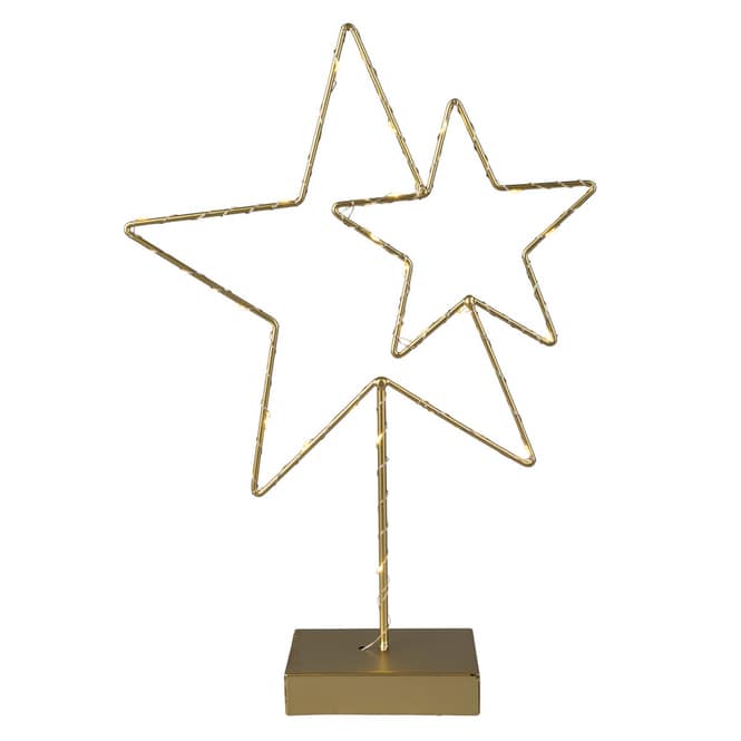 LED-Standdeko - Sterne - ca. 25,5 x 6,5 x 36,5 cm