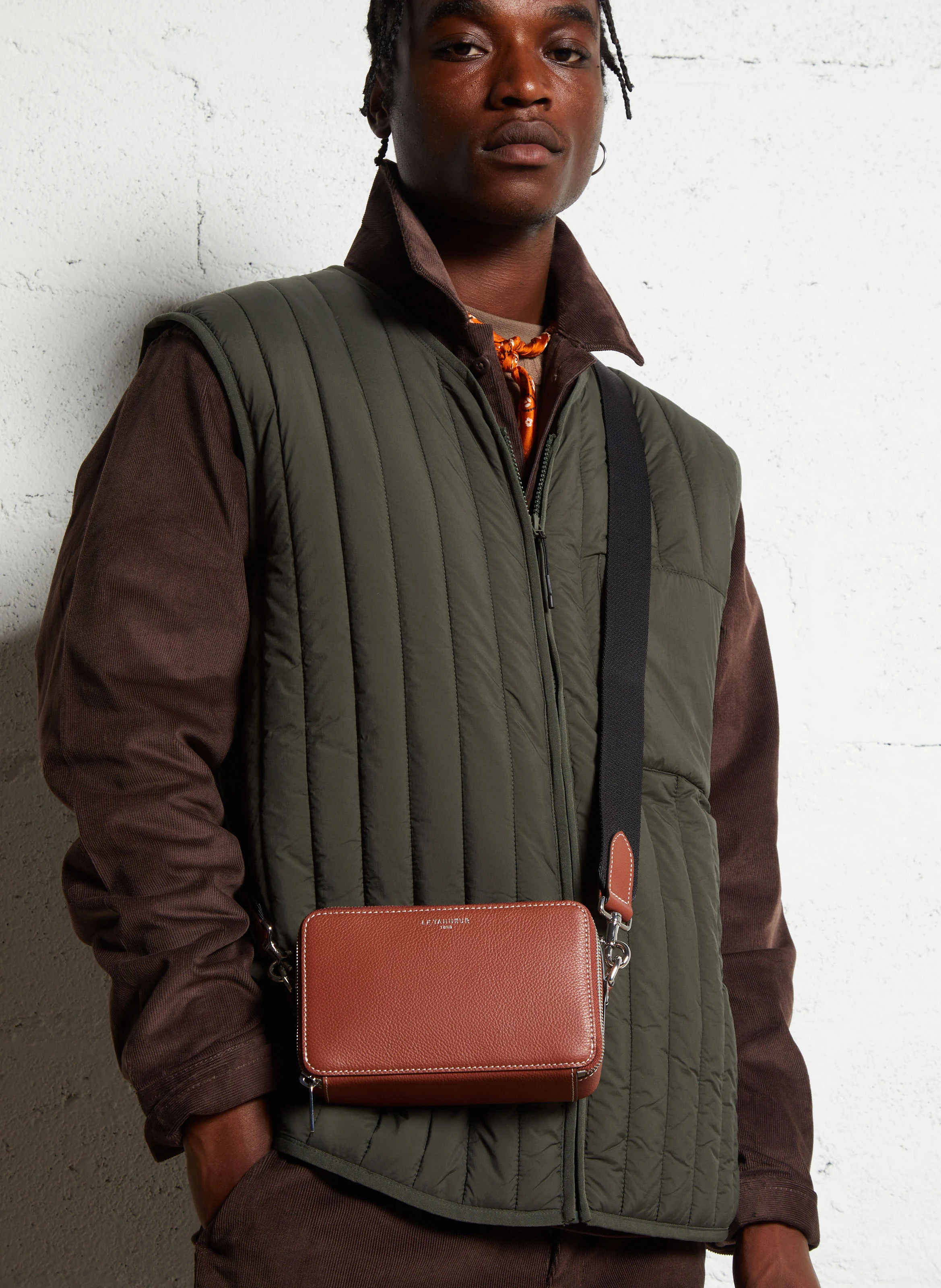 EMILE - Sac bandoulière en cuir | Marron