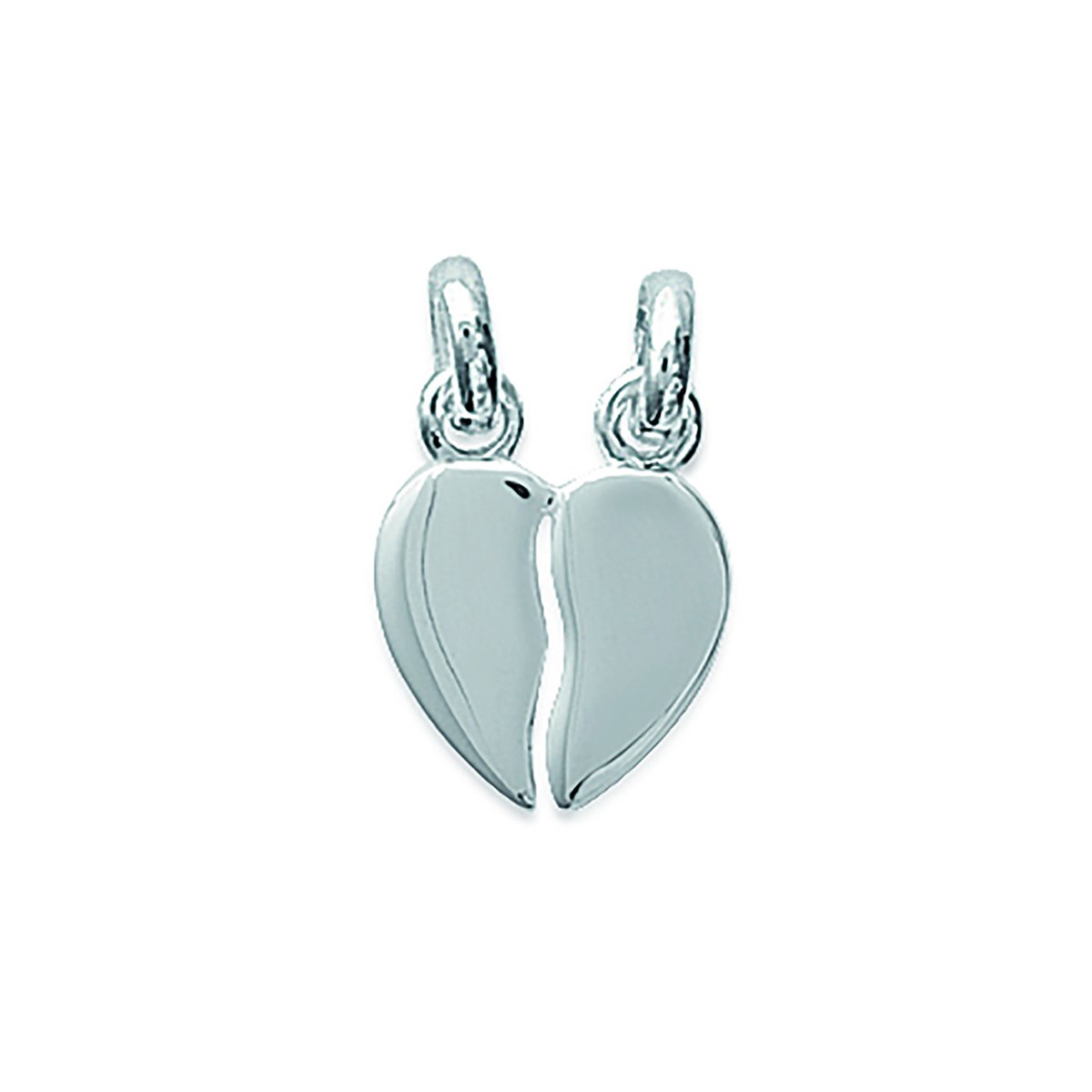 Pendentif coeur sécable argent