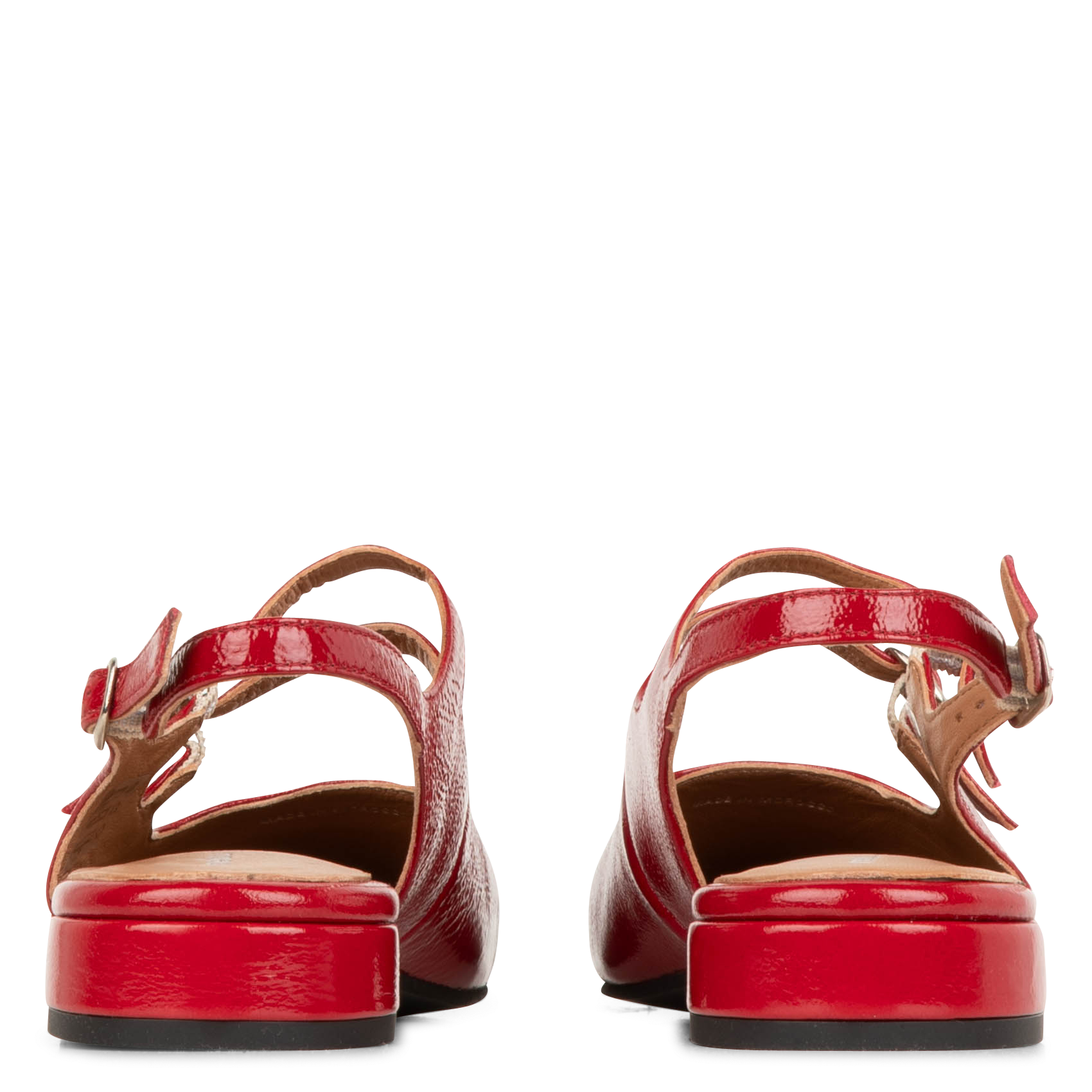 DAISY - Ballerines slingbacks en cuir verni| Rouge
