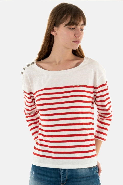 pull léger freeman t. porter thiane stripes co27 f1142 bittersweet