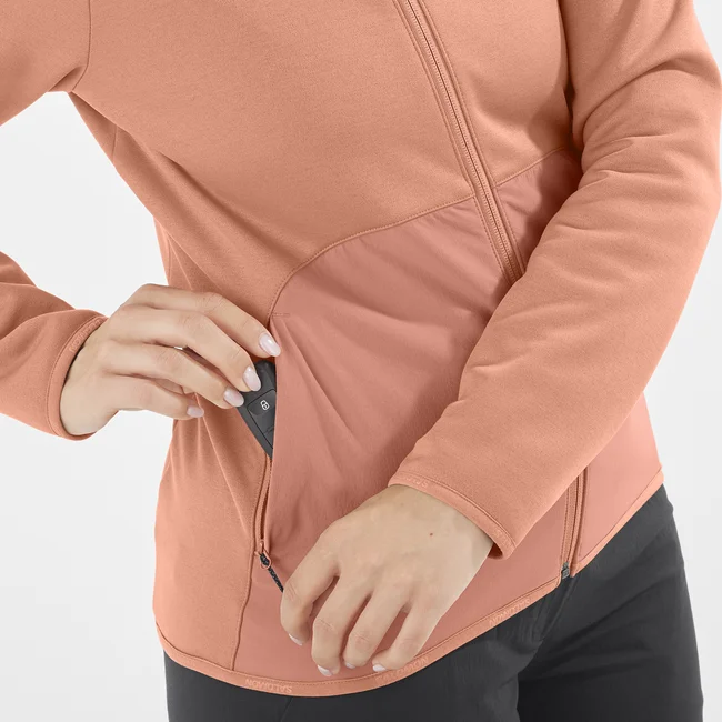 ESSENTIAL WARM  Midlayer-Jacke mit durchgehendem Reißverschluss Damen