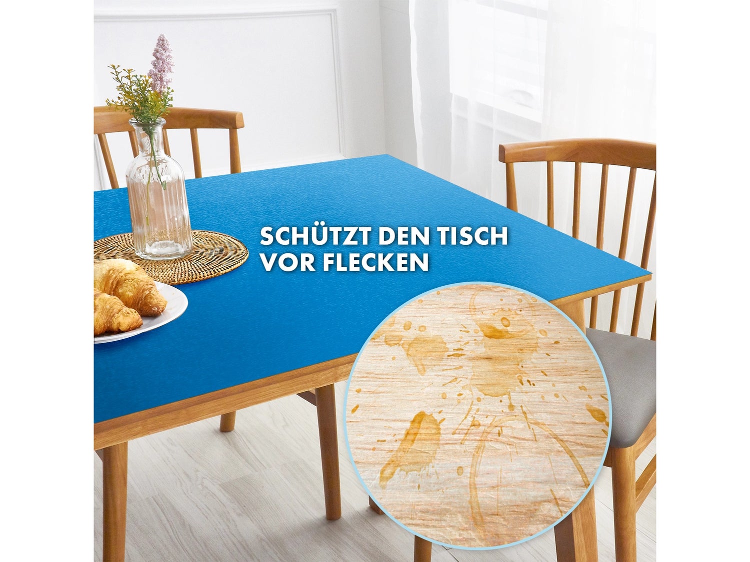 KARAT Tafelkleed Empire met Afgeschuinde Rand Blauw 80 x 55 cm