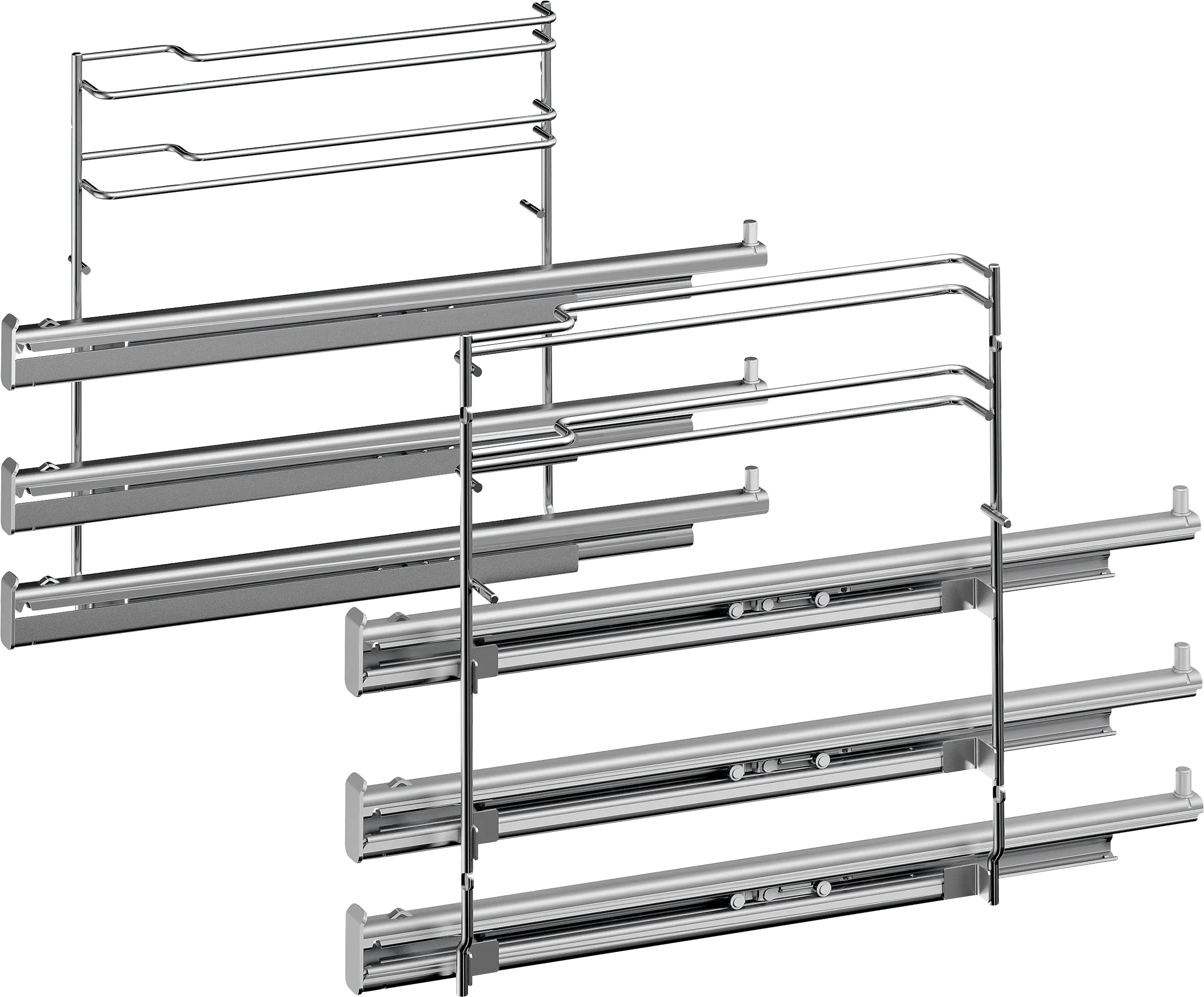 Telescopische rail op 3 niveaus voor oven 17006335