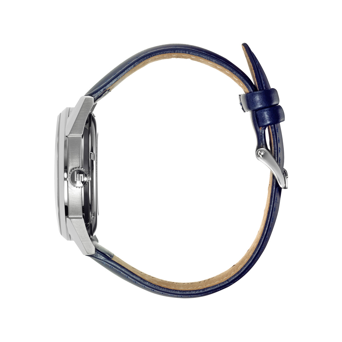 Montre Lip homme automatique acier cuir bleu