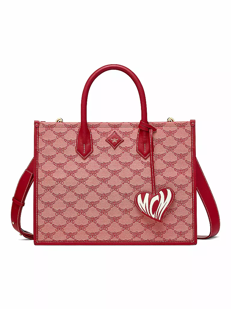 MCM Tasche - Tote Bag LAURETOS VALENTINE Medium rot