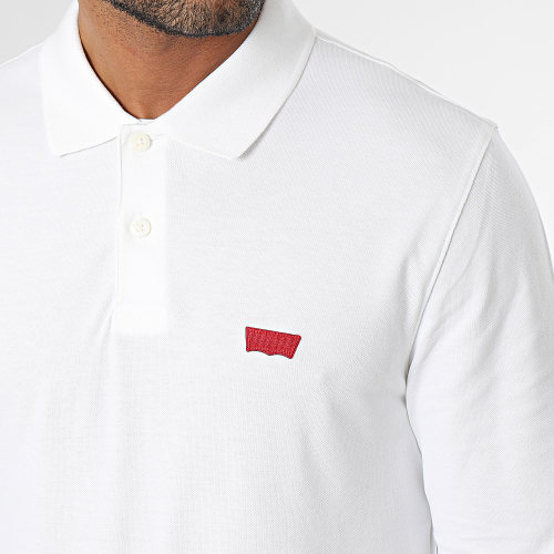 Polo Manches Longues Slim A5797 Blanc