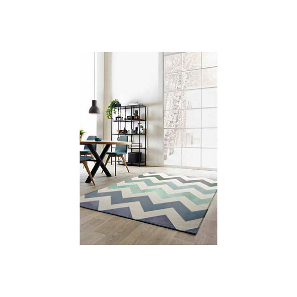 Paperflow Tapis déco CANVAS pour l'intérieur, 100% polypropylène -160 X 230 cm, motif Zig-Zag