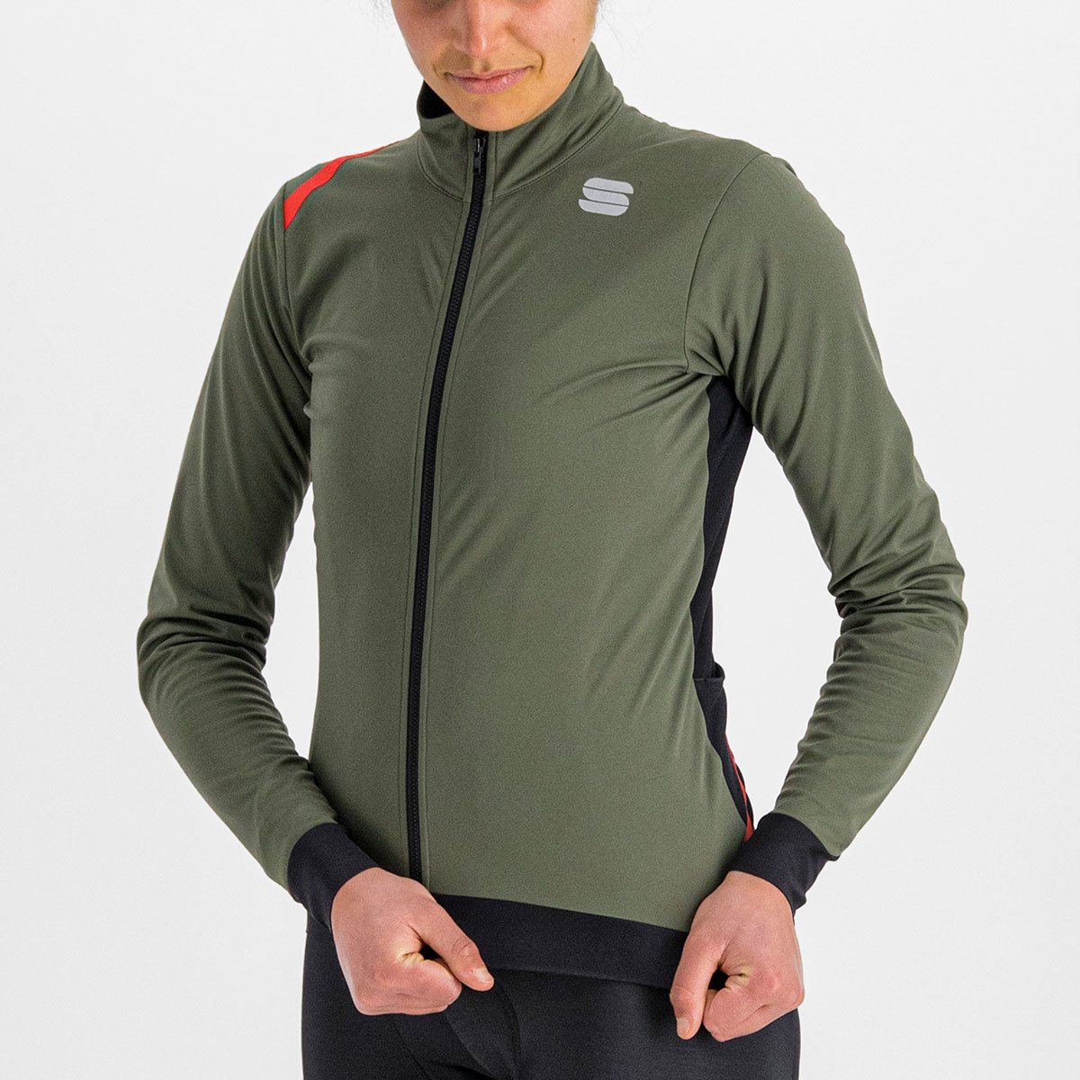 Sportful Fiandre Medium Fietsjack Zwart/Donkergroen Dames