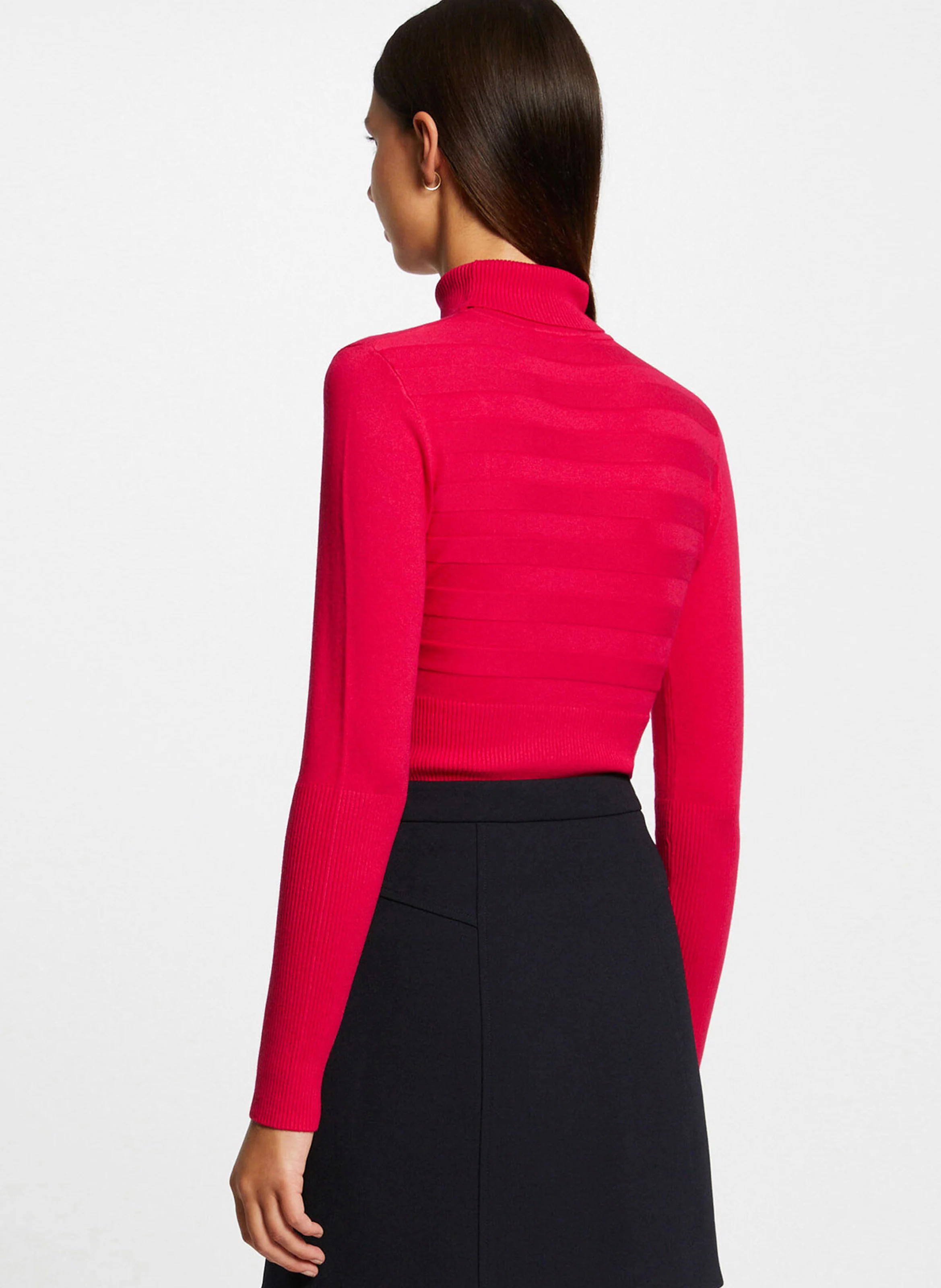 Pull col roulé | Rose
